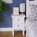 French Bedside Table Nightstand Set of 2 - White