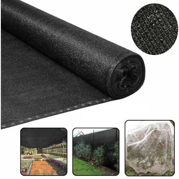 Elora Shadecloth 1.83x20m Black 90% UV Screen Sail Shade Cloth Mesh Roll Net Garden Outdoor - AfterPay & zipPay Available