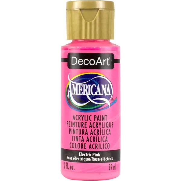 Americana Acrylic Paint 2oz Electric Pink - Opaque