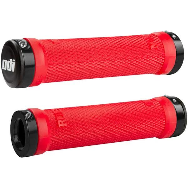 ODI Ruffian 130mm Lock On Grips Red/Black