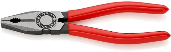 Knipex Combination Pliers Black atramentized, Plastic Coated 180 mm 03 01 180