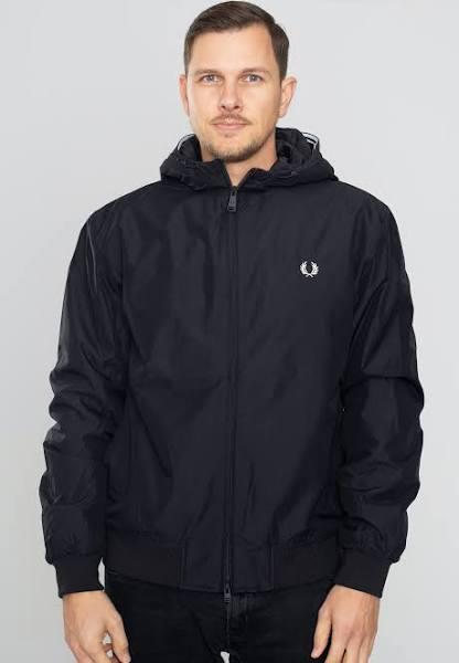 Fred Perry Brentham Padded Hooded Jacket - Black