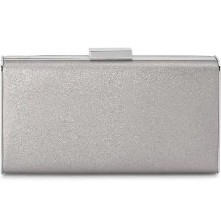 Olga Berg Precious Metallic Slimline Clutch - Silver