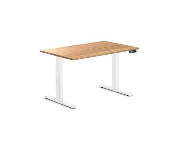 Desky Dual Hardwood Sit Stand Desk - Red Oak / 1200x750mm