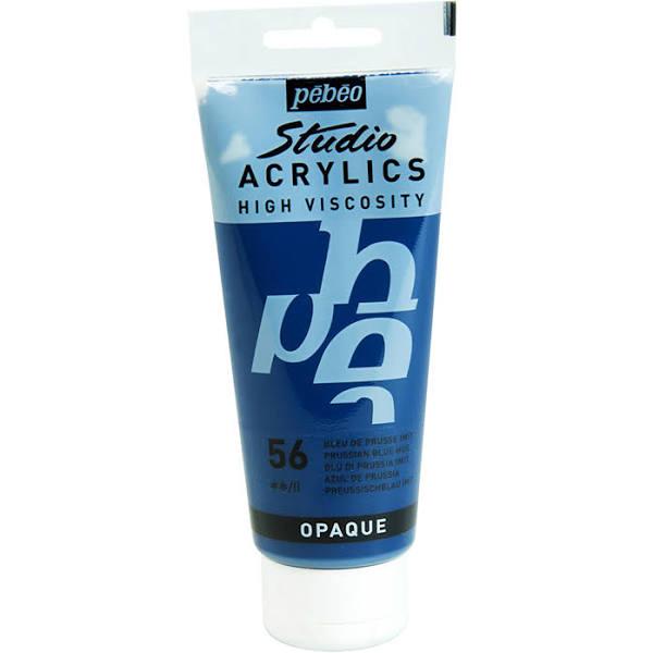 Pebeo 100 ml Studio Acrylic Paint, Prussian Blue Hue