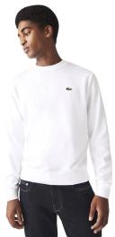 Lacoste Men's Classic Fit Crew Neck Fleece Sweatshirt White Size XL