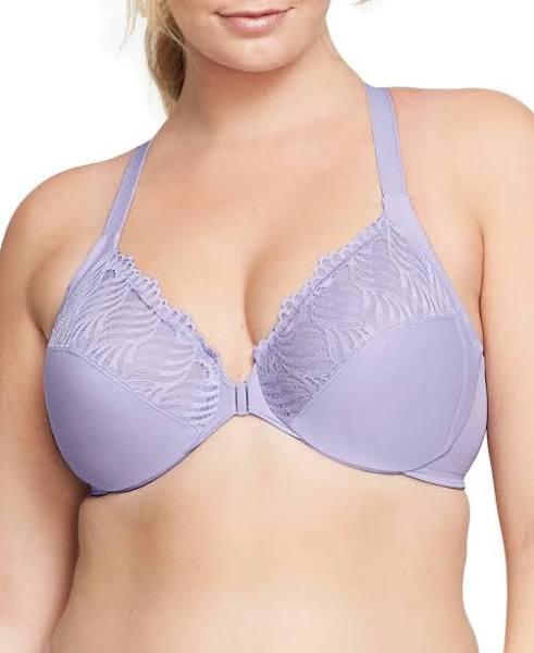 Glamorise Front-Closure T-back WonderWire Bra - Soft Lilac 24F 1246 Bra - AfterPay Available