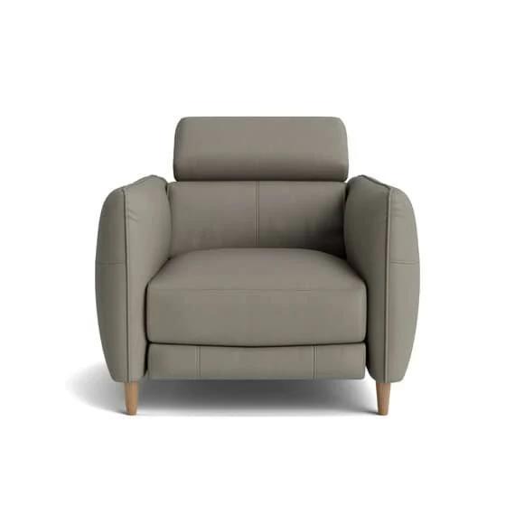 Hugo Leather Electric Recliner Armchair Grey by Freedom