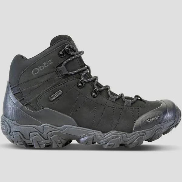 Kathmandu Men's Oboz Bridger Waterproof Mid Hiking Boots | Black - US8