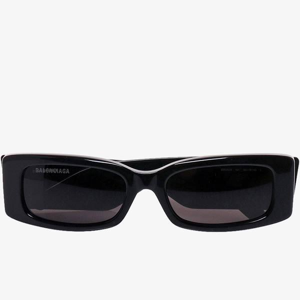 Balenciaga, Max rectangular sunglasses, Women, Black, Unisize, Sunglasses, Glass