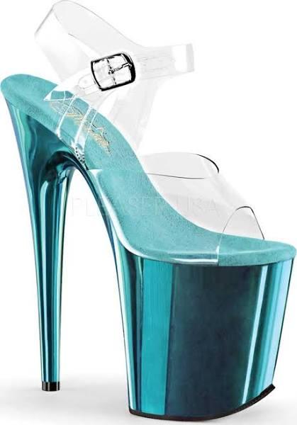 FLAMINGO-808 Clear/Turquoise Chrome US 11