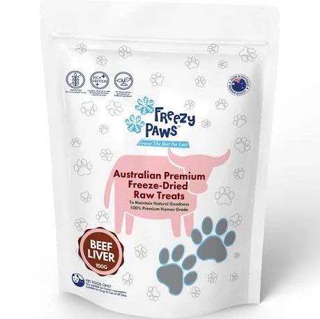 Freezy Paws Freeze Dried Beef Liver Treats 100g