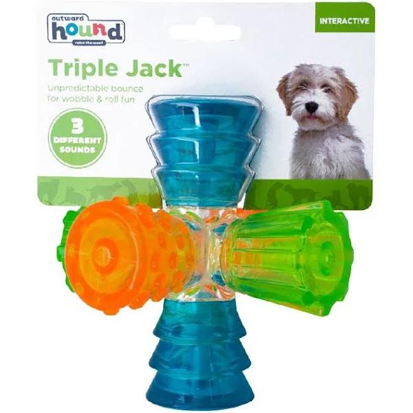 Outward Hound Triple Jack Interactive Multi-Squeak Dog Toy