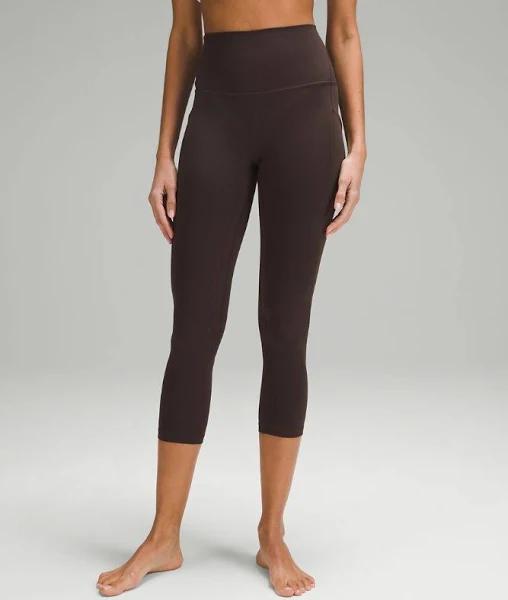 Women's Align High-Rise Crop Pants with Pockets 23" in Espresso Size 4 | by lululemon