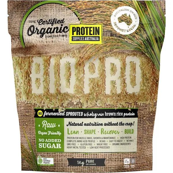 Protein Supplies Australia Biopro (Sprouted Brown Rice) Pure 1kg