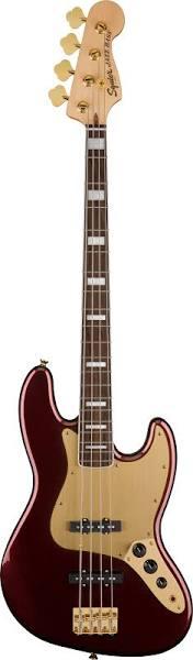 Squier 40th Anniversary Gold Edition Jazz Bass Ruby Red Metallic