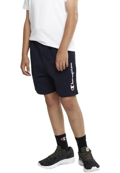 Champion | Kids Script Jersey Short (Navy) 8