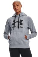 Under Armour Rival Logo Hoodie Grey Black Women - XL