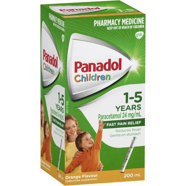 Panadol Children 1-5 Years Orange Flavour 200ml