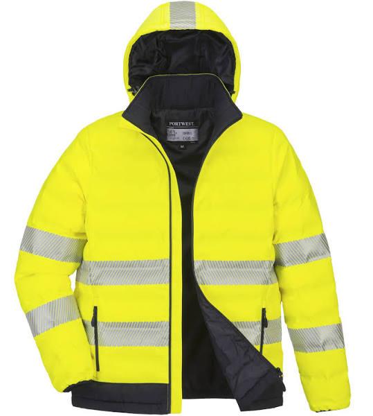 Portwest S548 Hi Vis Ultrasonic Heated Tunnel Jacket Yellow/Black Size