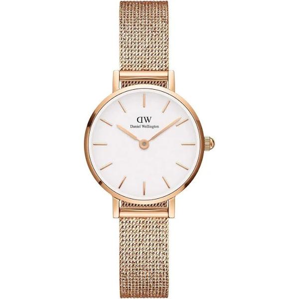 Daniel Wellington Petite 24 Pressed Melrose Rose Gold & White Watch