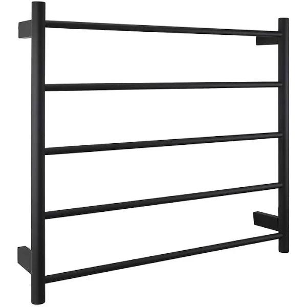 AGUZZO Ezy Fit Heated Towel Rail - Round Tube - Dual Wired - (W750mm x H700mm) - Matte Black