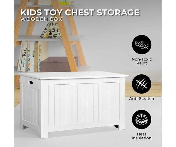 GOMINIMO Kids Toy Storage Box Chest Cabinet Children Organiser White