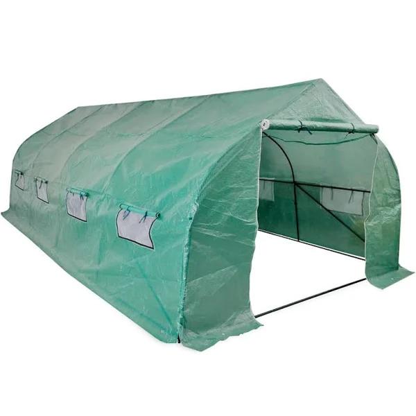 Portable Polytunnel Greenhouse Steel Frame Walk-in 18 m²