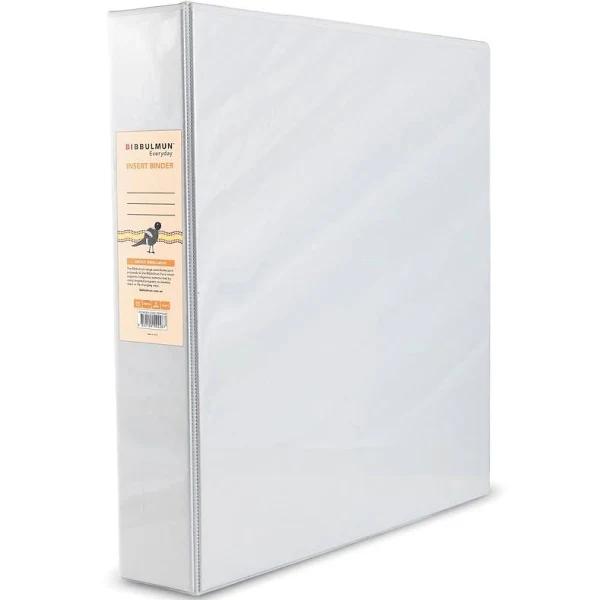 BIBBULMUN Insert Binder A4 2D Ring 50mm White