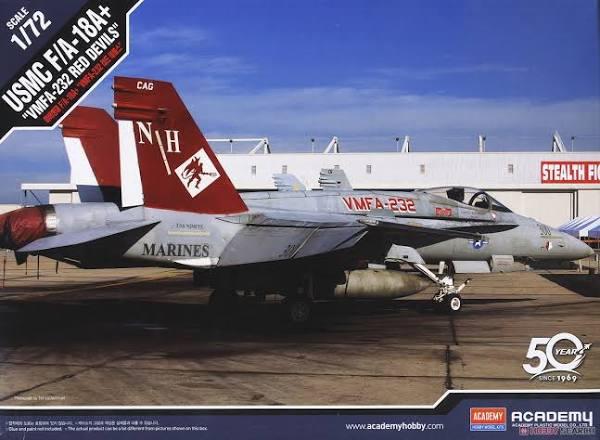 Academy 1/72 USMC F/A-18A+ VMFA-232 Red Devils Kit