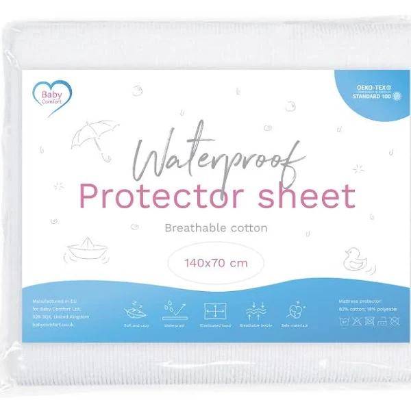 Waterproof Mattress Protector Sheet/Cover Fits 140x70 cm Baby Cot Bed