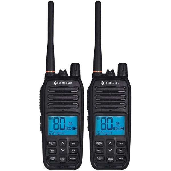 ECOXGEAR 5 Watt UHF CB Radio Handheld Twin Pack