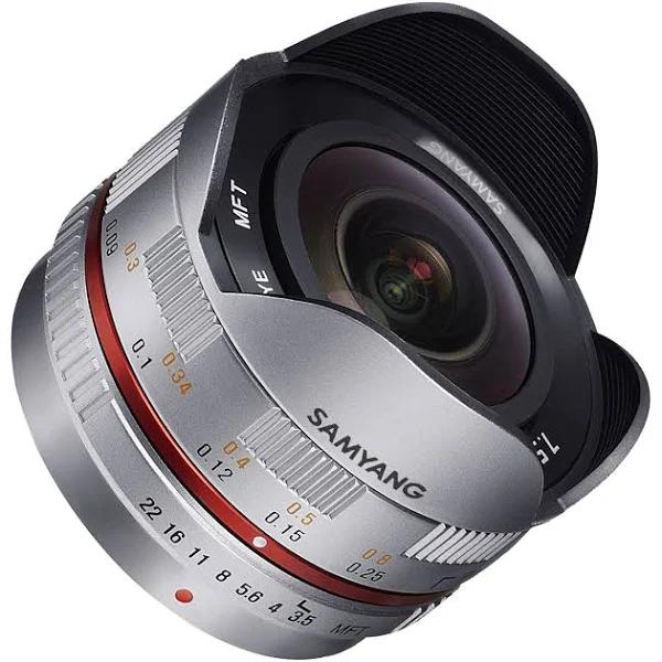 Samyang 7.5mm F3.5 Fisheye MFT Lens (Silver)