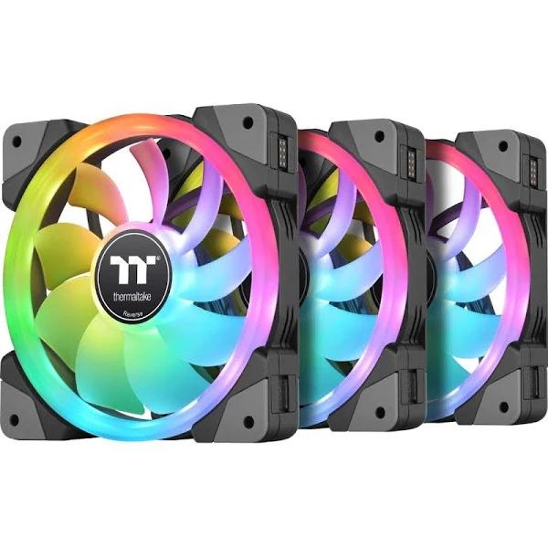 Thermaltake SWAFAN EX12 RGB 120mm Magnetic PWM Cooling Fan Black - 3 Pack, CL-F143-PL12SW-A Computer Fans