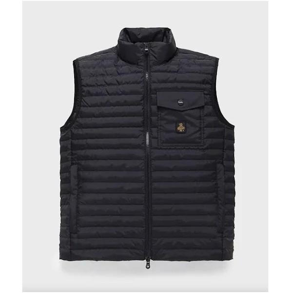 Versatile Mens Down Vest with Logo Patch