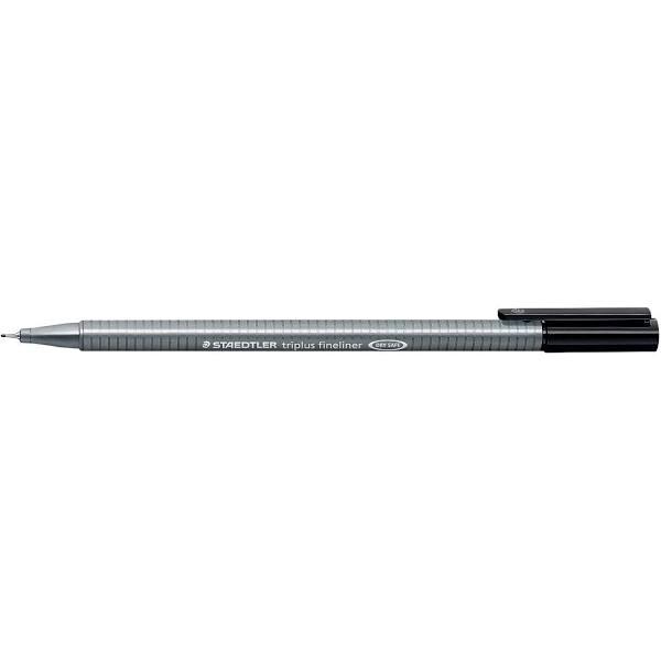 Staedtler 334 Triplus Fineliner Pen 0.3mm Black - 10 Pack