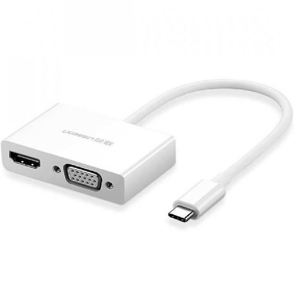 UGREEN 30843 Type C to HDMI VGA Converter White