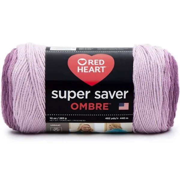 Red Heart Super Saver Ombre Yarn Purple