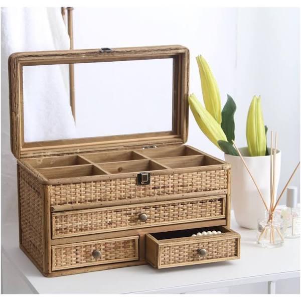 Rattan Weave Jewellery Box