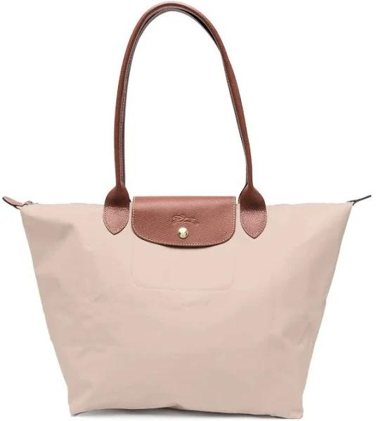 Longchamp - large Le Pliage shoulder bag - women - Polyamide - One Size - Neutrals