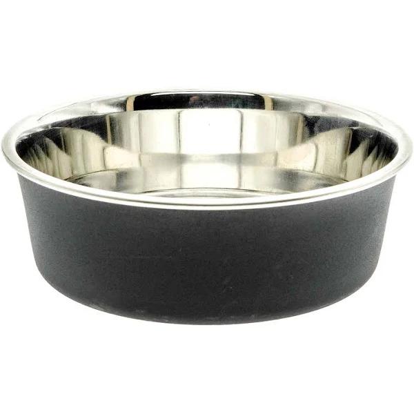 Loving Pets Bella Dog Bowl Plain Espresso Grey Medium