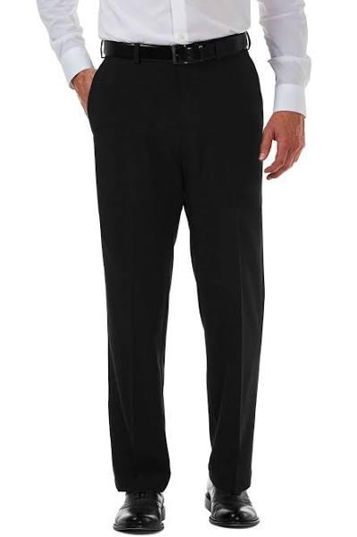 Haggar Men's Cool 18 Pro Classic Fit Flat Front Expandable Waist Pant