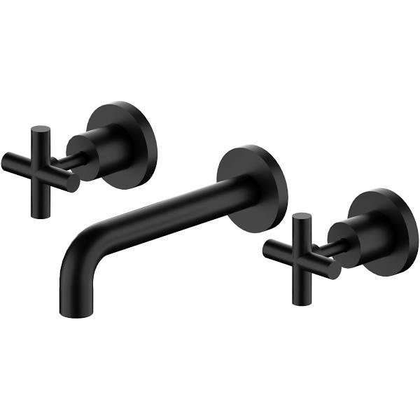 Nero x Plus Wall Basin Set 180mm Spout Matte Black (NR201607bMB)