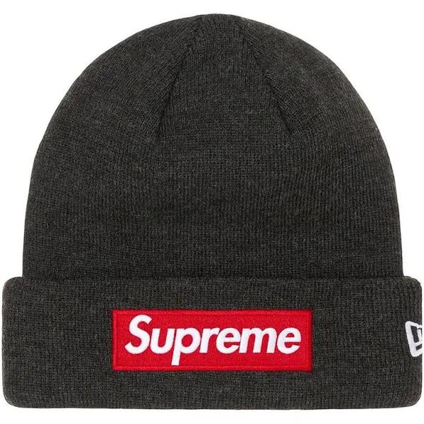 Supreme New Era Box Logo Beanie (FW21) Charcoal