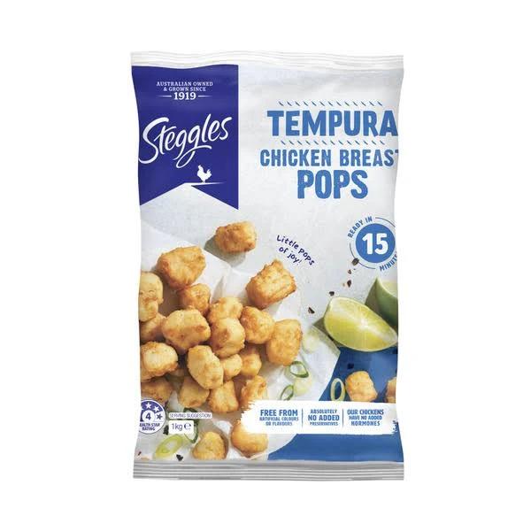 Steggles Tempura Chicken Breast Pops 1kg