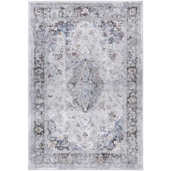 Isaiah Grey Multi Floral Traditional Rug, 230X160CM