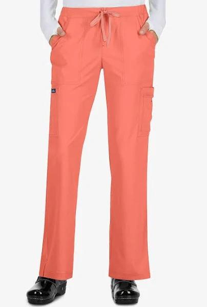 Koi Basics Women's Holly Petite Cargo Scrub Pants - M - Coral