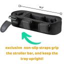 Universal Stroller Tray with Insulated Sippy Cup Holder - Upgraded