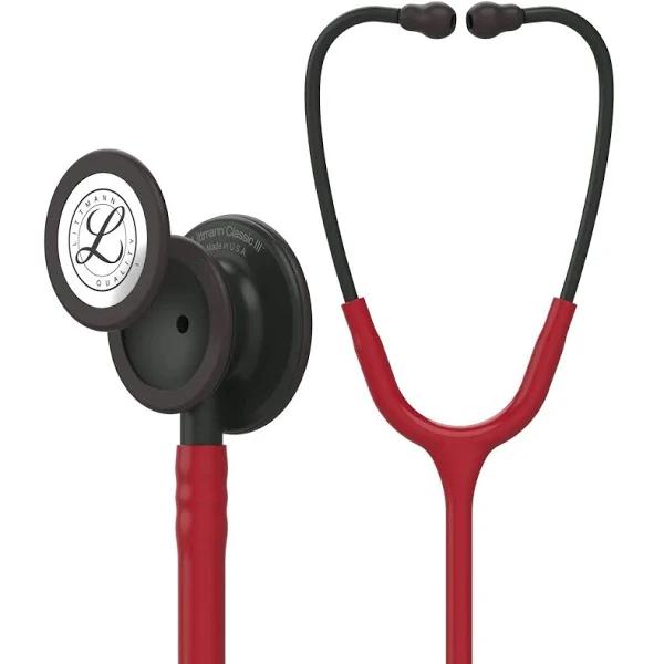 Littmann Classic III Stethoscope: Black and Burgundy 5868