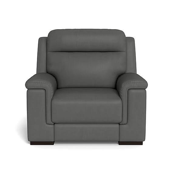 Barret Leather Battery Recliner Armchair Charcoal Grey by Freedom, 100% Leather